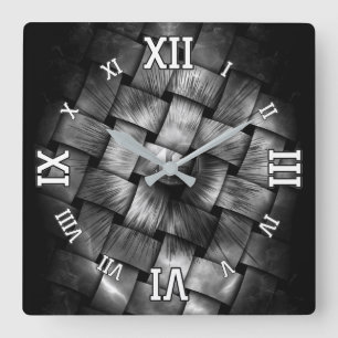 A-Synchronous Ethereal Clouds Quadratische Wanduhr