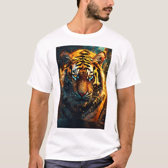 A t Shirt mit Tigerbild (Vorderseite)