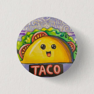 A Taco Kawaii Button