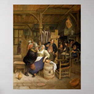 A Tavern Interior with Card Players Poster