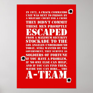 A-Team Intro Inspiriert Retro TV Poster