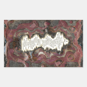 A Tear Rechteckiger Aufkleber