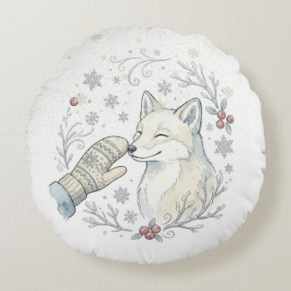 A Tender Winter Boop Rundes Kissen