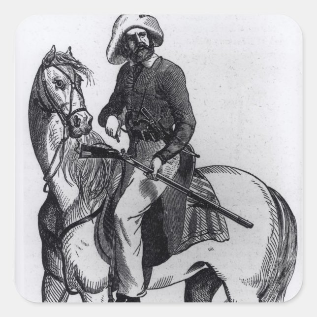 A Texas Ranger Quadratischer Aufkleber (Vorderseite)