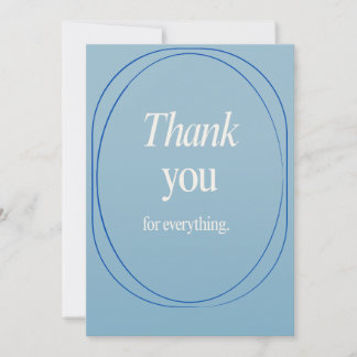 A thank you card for different occasions in blue dankeskarte