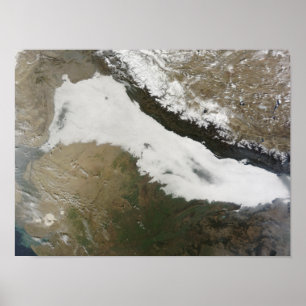 A thick bank of low clouds poster