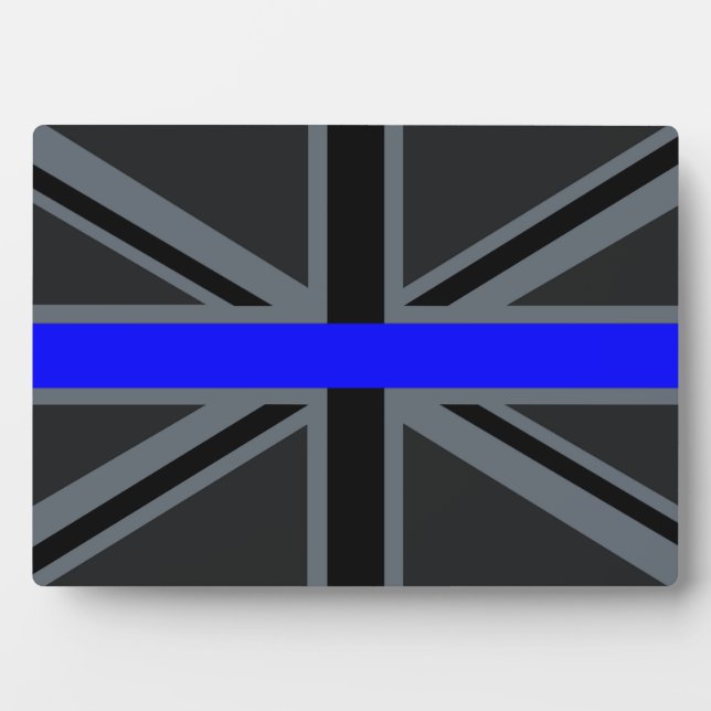 A Thin Blue Line Union Jack Fotoplatte (Vorderseite)