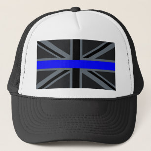 A Thin Blue Line Union Jack Truckerkappe