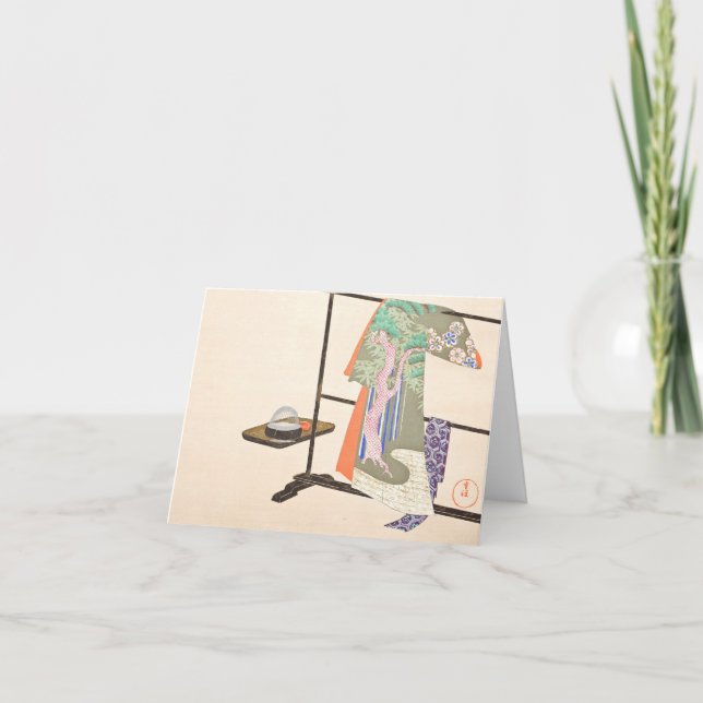  "A Thousand Grasses 4“ Kamisaka Sekka Ukiyo-E   Karte (Vorderseite)