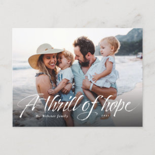 A Thrill of Hope religious Christmas photo Feiertagspostkarte