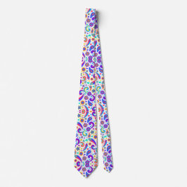 A tie with a vibrant, colorful paisley pattern  krawatte