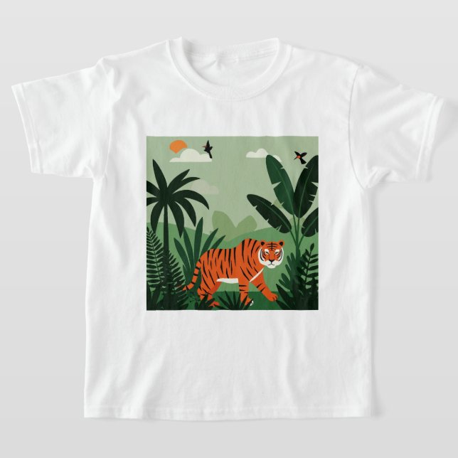A tiger in a tropical  forest  T-Shirt (Ablage )