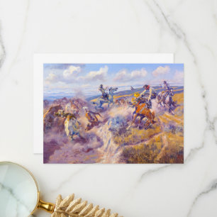 A Tight Dally und Loose Latigo von C. M. Russell Dankeskarte