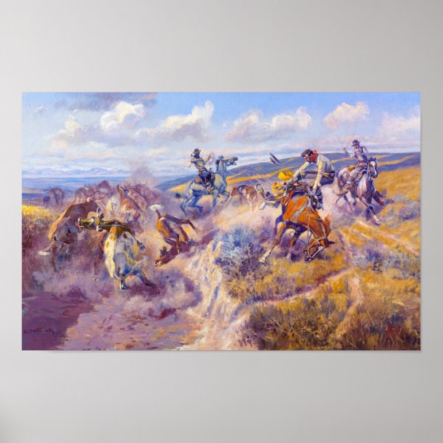 A Tight Dally und Loose Latigo von C. M. Russell Poster (Vorne)