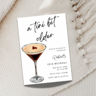 A Tini Bit Older 18th Birthday Invitation Einladung