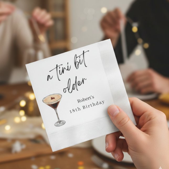A Tini Bit Older 18th Birthday Party Napkins Serviette (Von Creator hochgeladen)