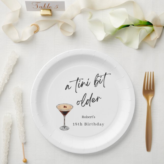 A Tini Bit Older 18th Birthday Party Plates Pappteller (Hochzeit)