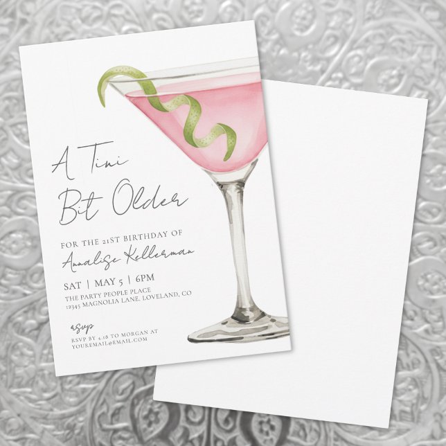 A Tini Bit Older Adult Birthday Party Invitation Einladung (A Tini Bit Older Adult Birthday Party Invitation)