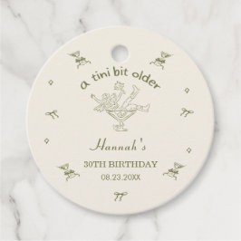 A Tini Bit Older Espresso Martini Bow Birthday Geschenkanhänger