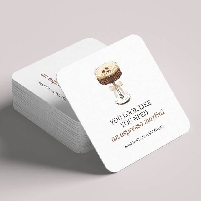 A Tini Bit Older Espresso Martini Gastgeschenk Rechteckiger Pappuntersetzer (Von Creator hochgeladen)