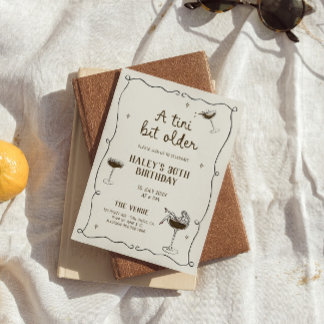 A Tini Bit Older Espresso Martini Geburtstag Einladung