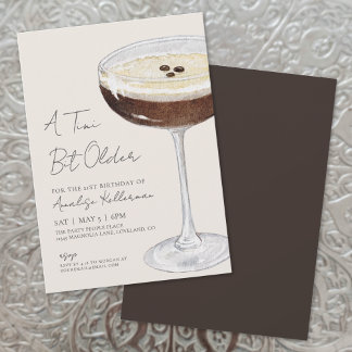 A Tini Bit Older Espresso Martini Geburtstagsparty Einladung