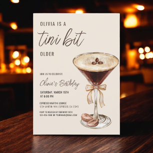 A Tini Bit Older Espresso Martini Geburtstagsparty Einladung