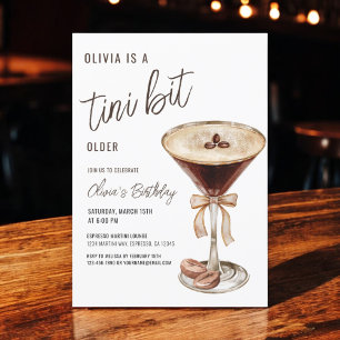 A Tini Bit Older Espresso Martini Geburtstagsparty Einladung