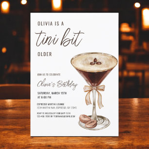 A Tini Bit Older Espresso Martini Geburtstagsparty Einladung