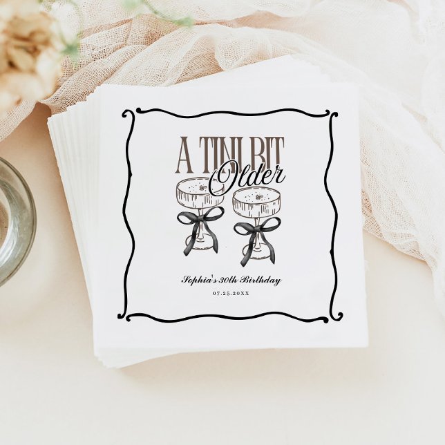 A Tini Bit Older Espresso Martini Quirky Napkin Serviette (Von Creator hochgeladen)