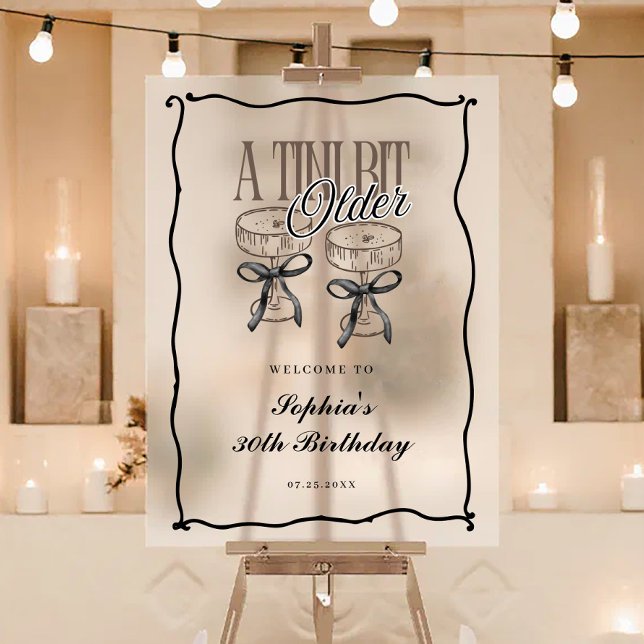 A Tini Bit Older Espresso Martini Quirky Willkomme Acrylschild (Von Creator hochgeladen)