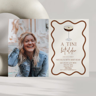 A Tini Bit Older Expresso Martini Geburtstagsparty Einladung