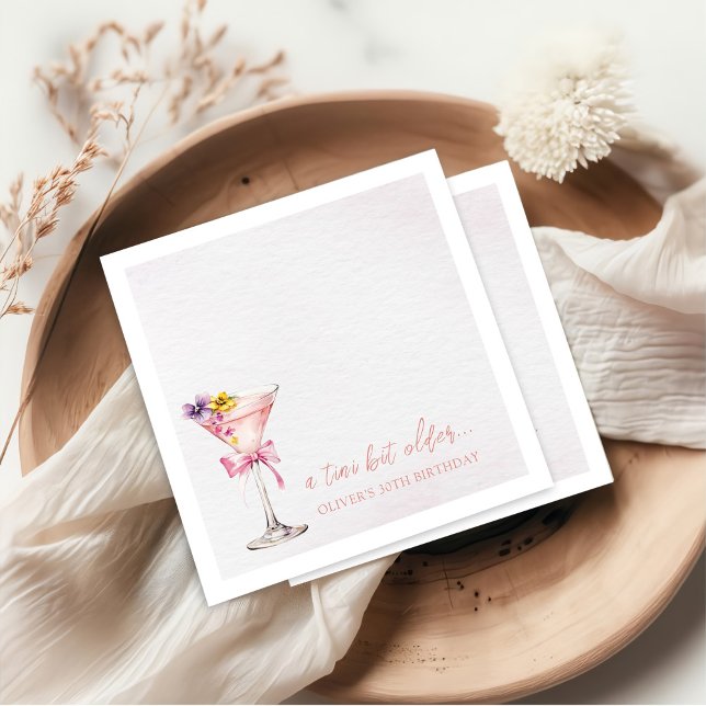 A Tini Bit Older Martini 30th Birthday Party   Nap Serviette (Von Creator hochgeladen)