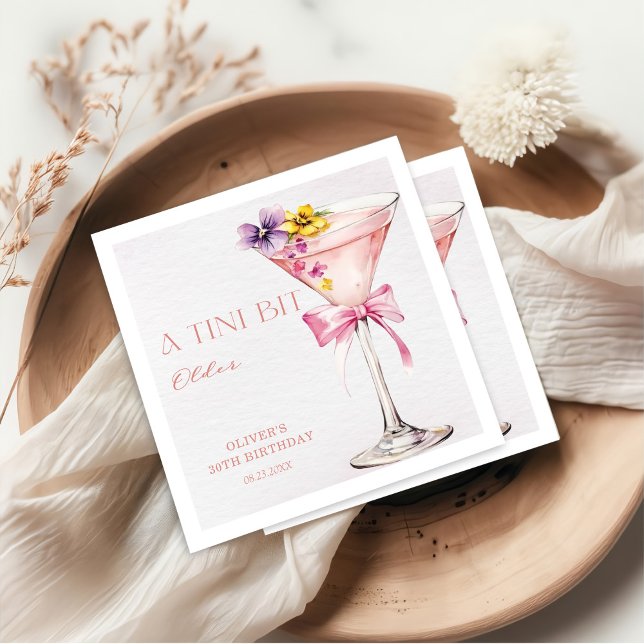 A Tini Bit Older Martini 30th Birthday Party  Serviette (Von Creator hochgeladen)