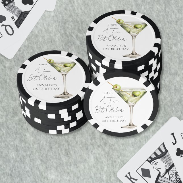 A Tini Bit Older Martini Birthday Pokerchips (A Tini Bit Older Martini Birthday Poker Chips)