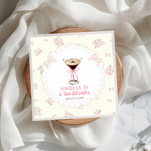 A Tini Bit Older Martini Coquette Geburtstagsparty Serviette