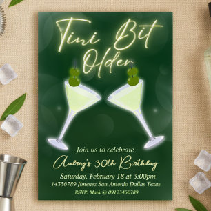 A Tini Bit Older - Martini Einladung