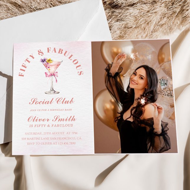 A Tini Bit Older Martini Fifty & Fabulous Birthday Einladung (Von Creator hochgeladen)