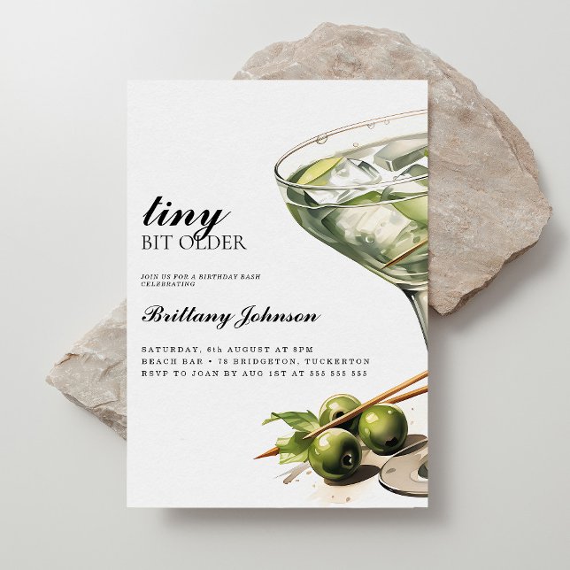 A Tini Bit Older Martini Geburtstag Einladung (Von Creator hochgeladen)