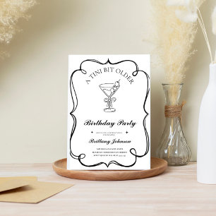 A Tini Bit Older Martini Geburtstag Einladung