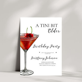 A Tini Bit Older Martini Geburtstag Einladung