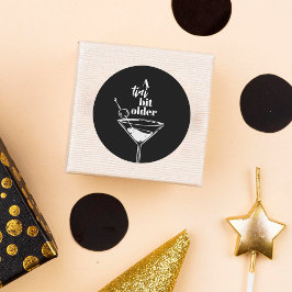A Tini Bit Older Martini Geburtstagsparty Black Runder Aufkleber