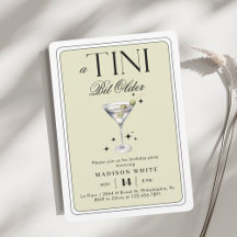 a Tini Bit Older Martini Olive Birthday