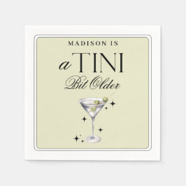 a Tini Bit Older Martini Olive Birthday Serviette