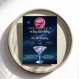 A Tini Bit Older Scorpio Zodiac Martini Geburtstag Einladung