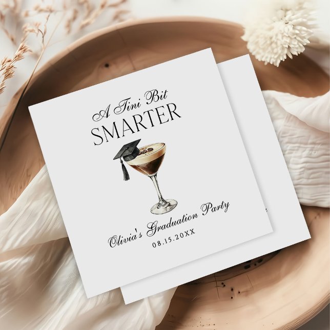 A Tini Bit Smarter Espresso Martini Graduation Serviette (Von Creator hochgeladen)