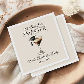 A Tini Bit Smarter Espresso Martini Graduation Serviette