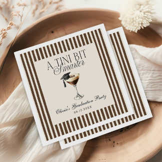 A Tini Bit Smarter Espresso Martini Graduation Serviette