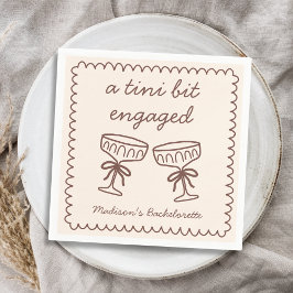 A Tini Bit Verlobt Espresso Martini Bachelorette Serviette