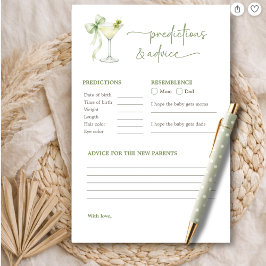 A Tini One Baby Shower Predictions & Advice Game